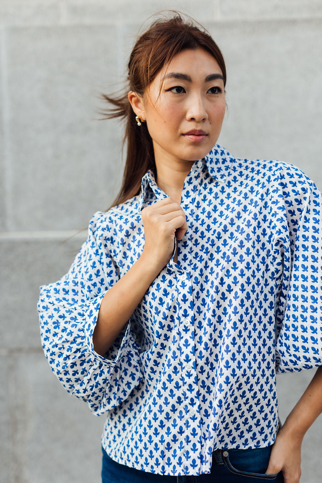 INDRA MUSE SHIRT (BLUE)