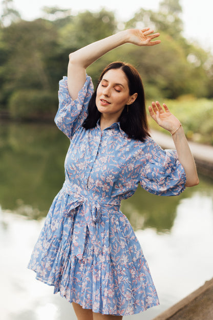 BLOOMING DRESS-BLUE