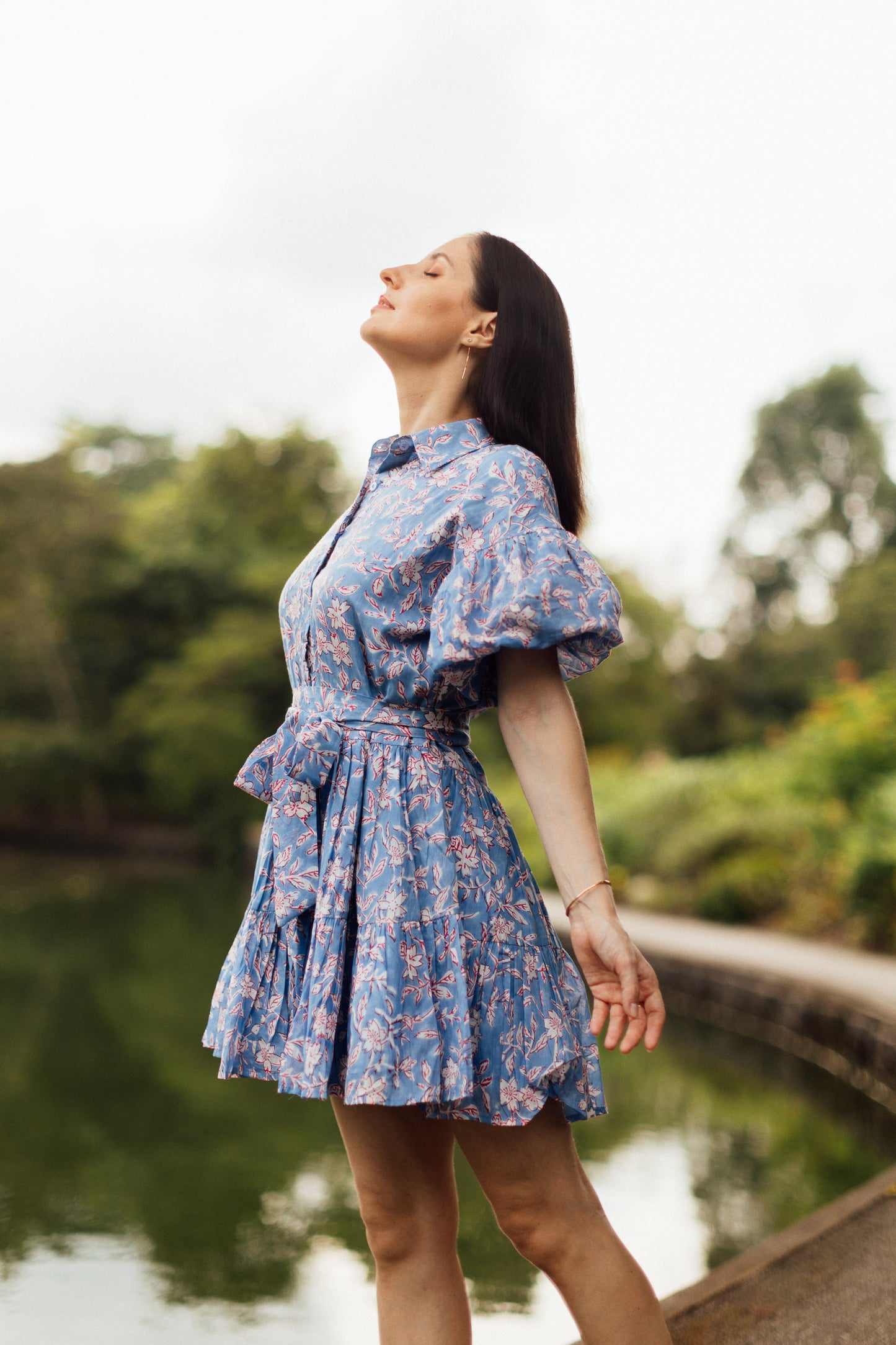 BLOOMING DRESS-BLUE