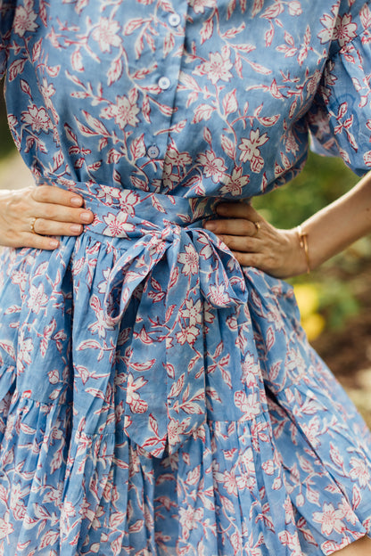 BLOOMING DRESS-BLUE