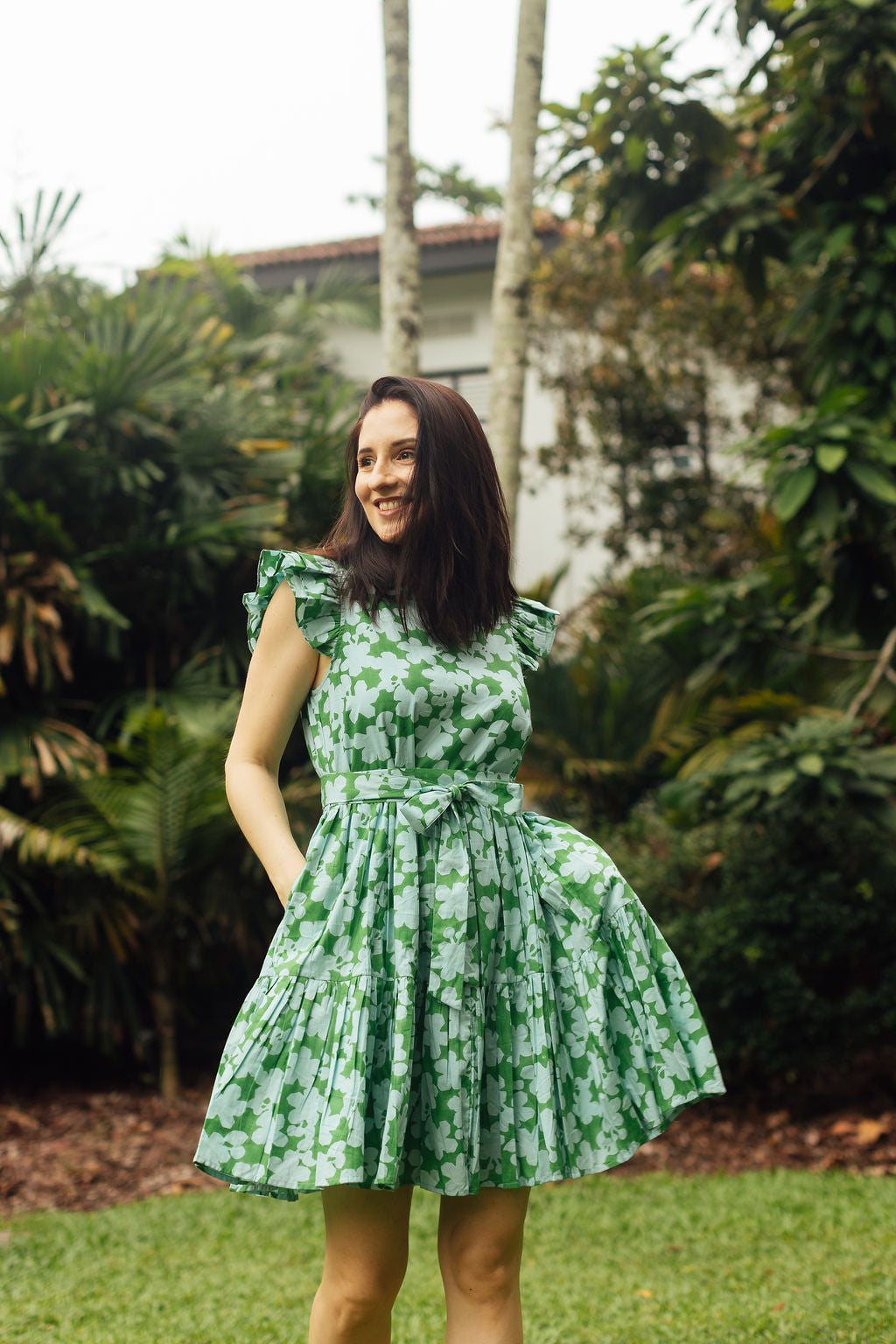 LARA DRESS in FOLIAGE