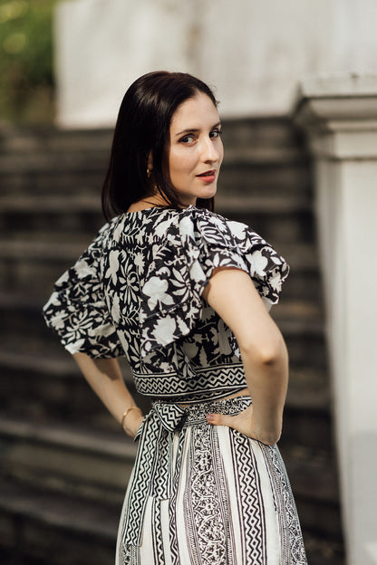 IMPERIAL WRAP TOP (BLACK)