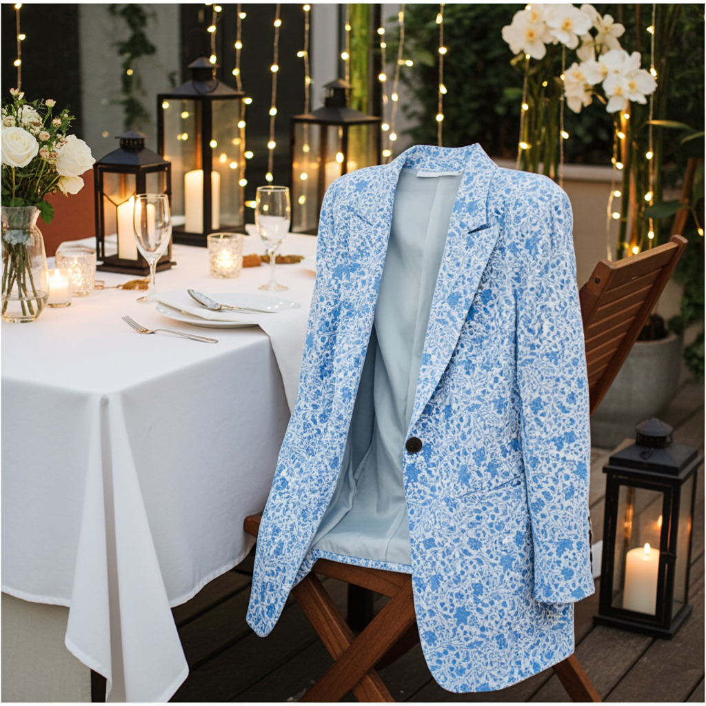 BLAZER IN BLUE & WHITE